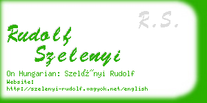 rudolf szelenyi business card